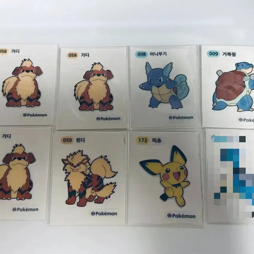 [BUNJANG] Pokemon Stickers / 포켓몬 띠부씰 3자리