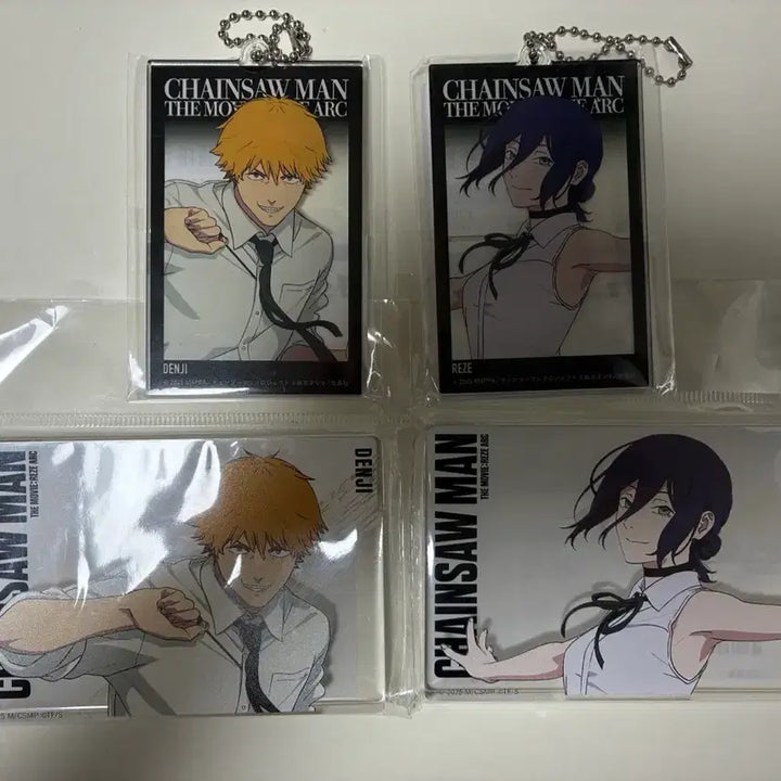 [BUNJANG] Chainsaw Man Baseyard Acrylic Block &amp; Keychain Bundle (Denji, Reze) / 체인소맨 레제편 베이스야드 아크릴 블록,키링(덴지,레제)일괄