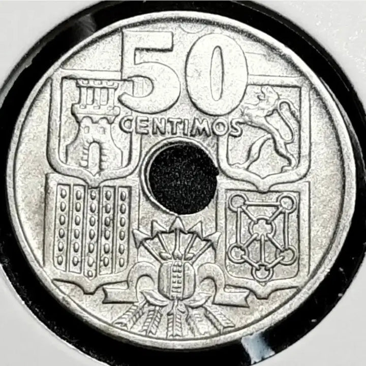 [BUNJANG] Spain 1949 50 Centimos Unused Coin / 에스파냐 미사용 1949년 50센티모스.외국주화 주화 화폐 동전