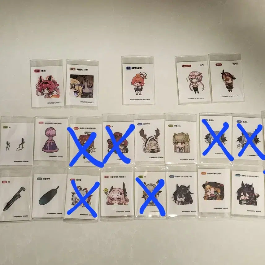 [BUNJANG] Various Game Titles Sticker Set / 명일방주, 명조, 블루아카이브, 에픽세븐 띠부씰 판매