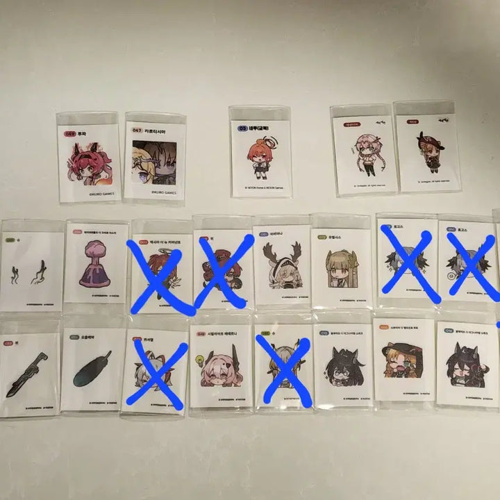 [BUNJANG] Various Game Titles Sticker Set / 명일방주, 명조, 블루아카이브, 에픽세븐 띠부씰 판매