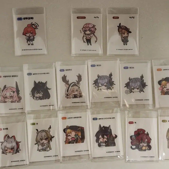 [BUNJANG] Various Game Titles Sticker Set / 명일방주, 명조, 블루아카이브, 에픽세븐 띠부씰 판매