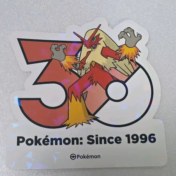 [BUNJANG] Pokemon 30th Anniversary Logo Sticker Blaziken / 포켓몬 성수 30주년 로고 스티커 번치코