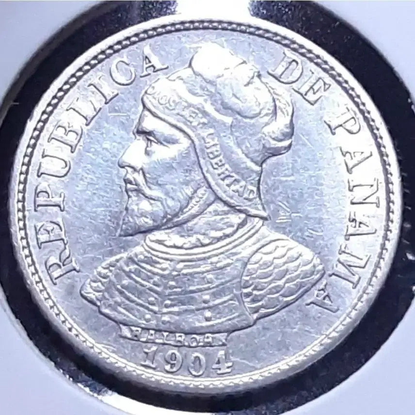 [BUNJANG] Panama 1904 5 Centesimos Silver Coin - Uncirculated / [은화] 파나마 미사용- 1904년 5센테시모스.외국주화 주화 화폐 동전
