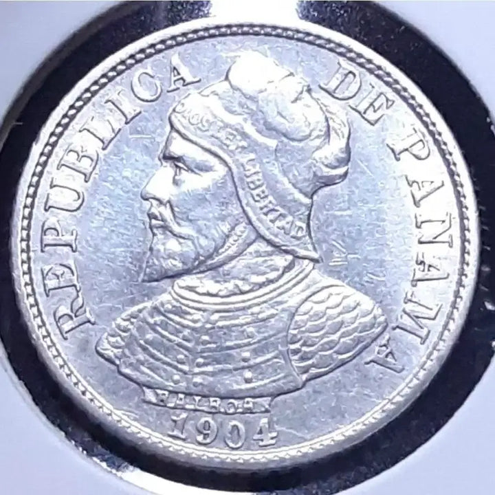 [BUNJANG] Panama 1904 5 Centesimos Silver Coin - Uncirculated / [은화] 파나마 미사용- 1904년 5센테시모스.외국주화 주화 화폐 동전