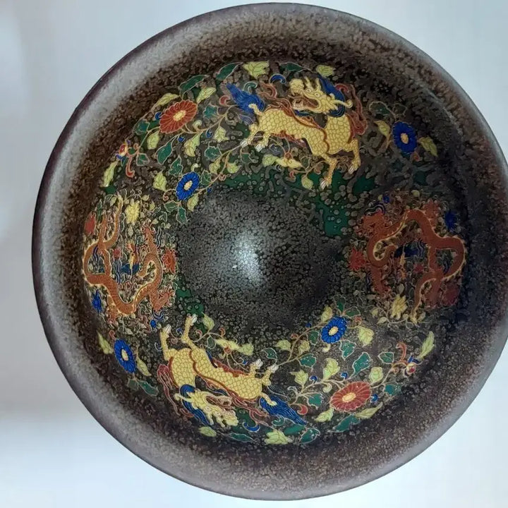 [BUNJANG] Antique Celadon Teabowl with Dragon and Phoenix Motif / 아름다운 골동품 다완
