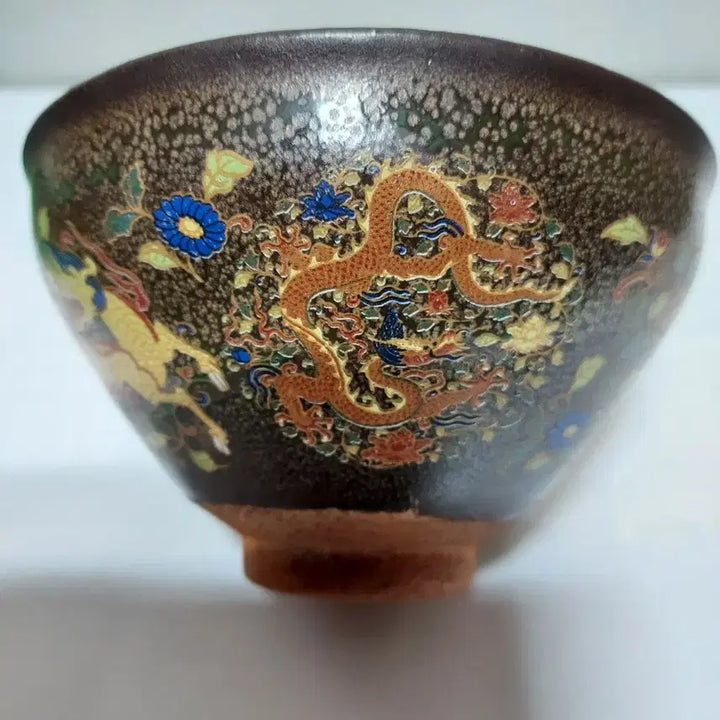 [BUNJANG] Antique Celadon Teabowl with Dragon and Phoenix Motif / 아름다운 골동품 다완
