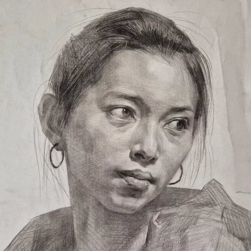 [BUNJANG] Liu Leping Charcoal Drawing (2010) / 유려평, 소묘, 52x38cm, 2010년.