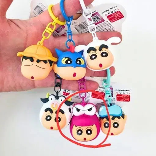 [BUNJANG] Crayon Shin-chan &amp; Shiro (White Dog) Keychain Set / 키링세트) 짱구 + 흰둥이 / 2개 일괄 팝니다