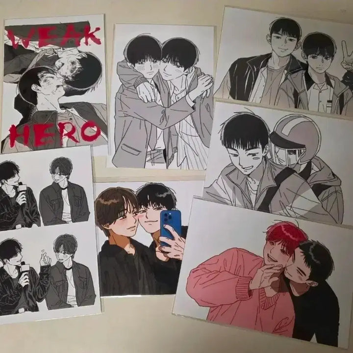 [BUNJANG] Weak Hero Class 1 An Suho Yeonsieun SuhoSieun Cafe Special Edition Postcard, Photo Booth Print, Sticker Set / 약한영웅 안수호 연시은 수호시은 카페 특전 엽서 프박 스티커