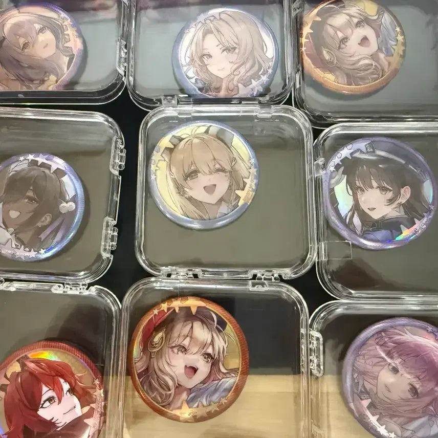[BUNJANG] Nikke Tokyo Pop-Up Limited 9-Piece Can Badge Set with Case / 니케 도쿄팝업 캔뱃지9종 케이스 포함 일괄