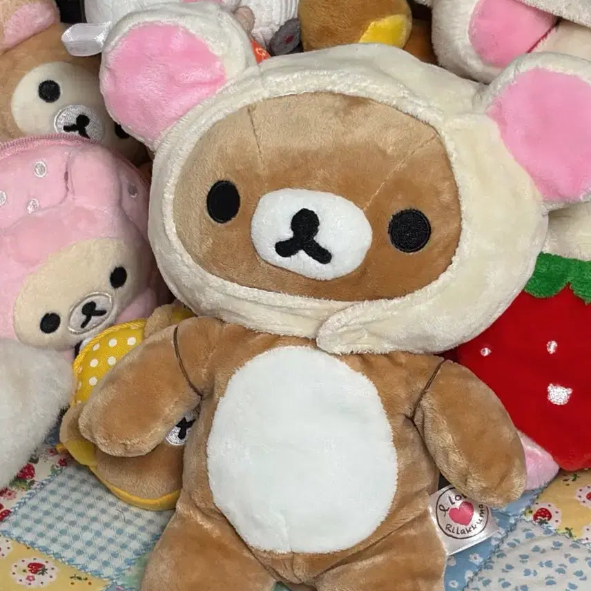 [BUNJANG] Rilakkuma Korilakkuma Costume Doll with Hat and Key Backpack / 리락쿠마 코리락쿠마 코스튬 인형
