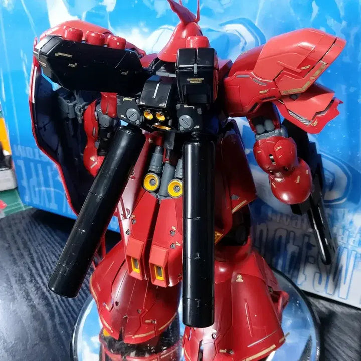 [BUNJANG] Bandai MG Sazabi Ver. Ka + Delphi Gold Metal Sticker Completed Model / 반다이 MG 사자비 버카 + 델피 골드메탈스티커 완성품 팝니다