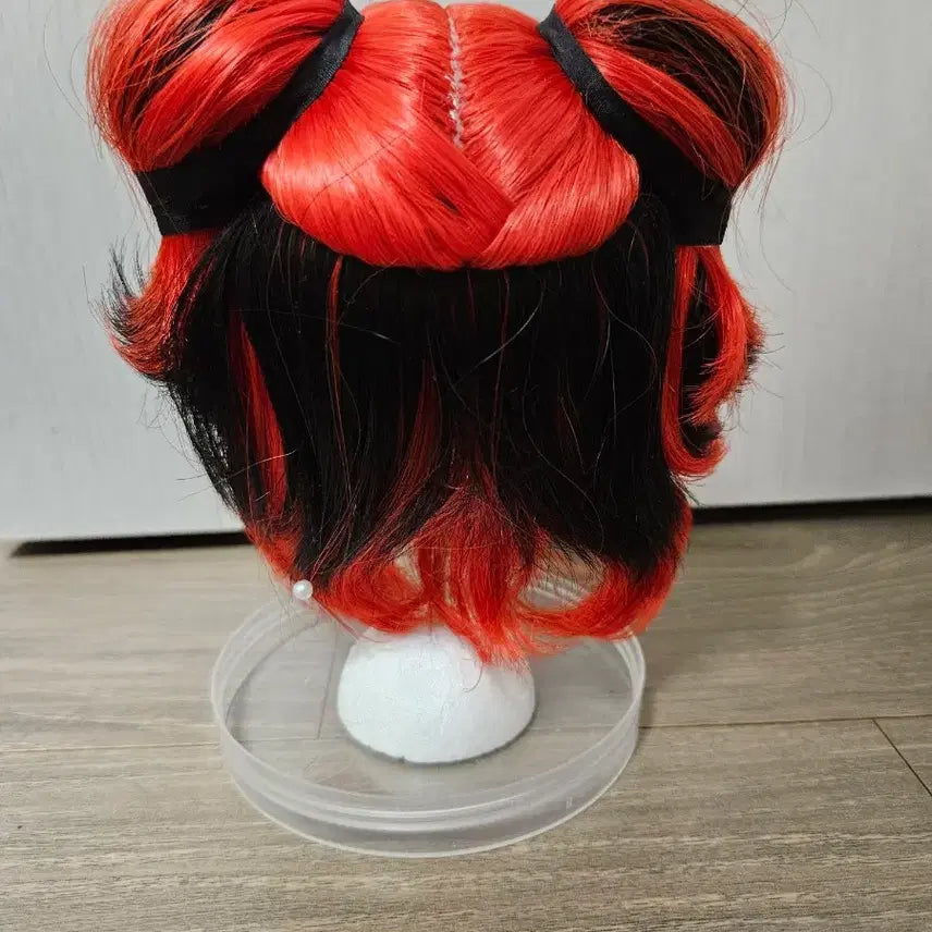 [BUNJANG] MDD MSD 8-9 inch Red Black Two-tone Setting Wig / MDD MSD 8~9인치 레드 블랙 투톤 셋팅 가발