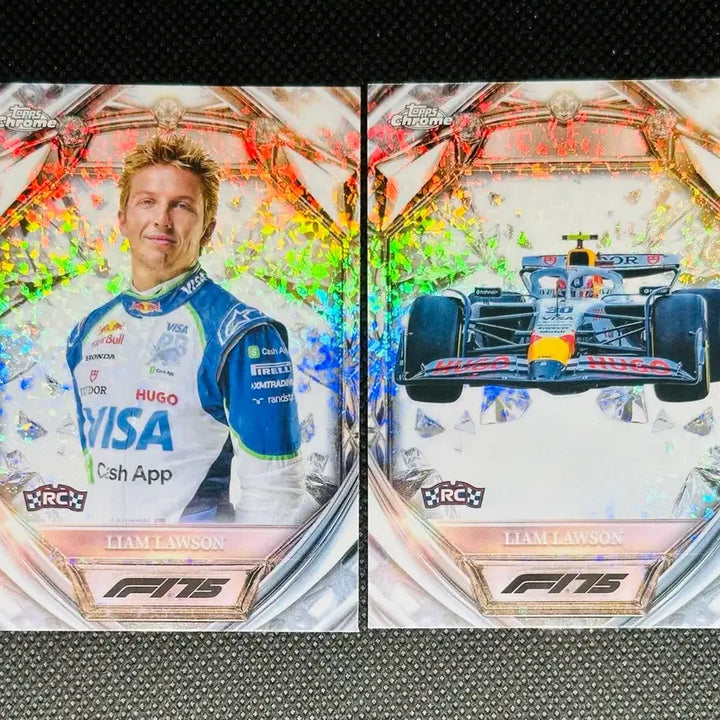 [BUNJANG] 2025 Topps Chrome F1 75th Anniversary Liam Lawson RC Card Set / 2025 탑스 크롬 f1 75주년 RC 리암 로슨 카드 세트
