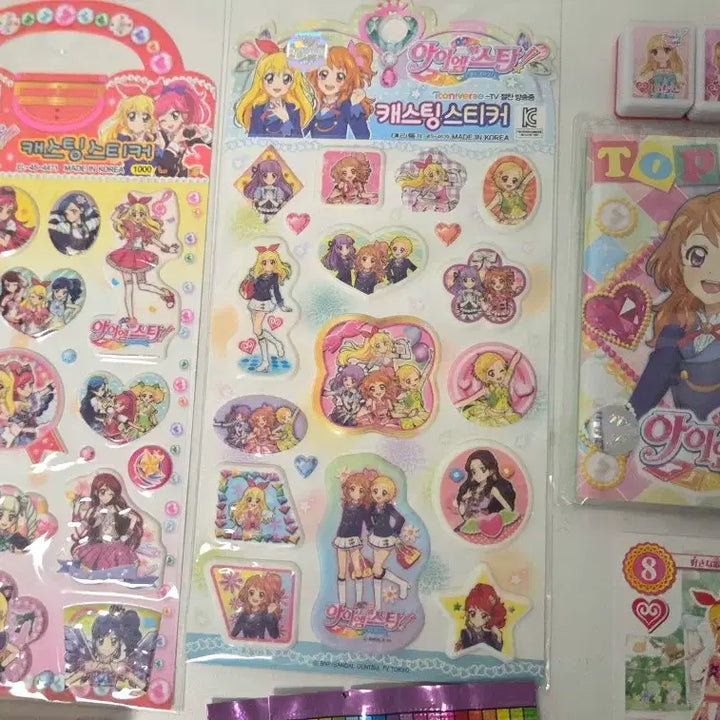 [BUNJANG] Aikatsu! Ichigo Star Case / Ai Stars Retro Stationery Sticker Album Set / 아이카츠 아이엠스타 고전문구 스티커 수첩 카드