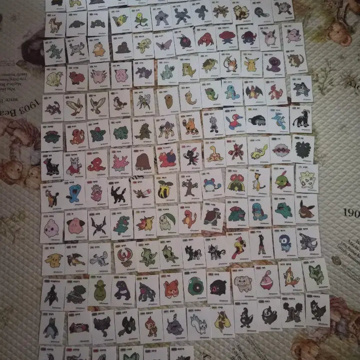 [BUNJANG] Pokemon Stickers 150 pcs Bundle Set (Gen 1, 2, 4, 9) / 포켓몬 띠부씰 1,2세대,4,9세대 중복없이150장 일괄판매합니다