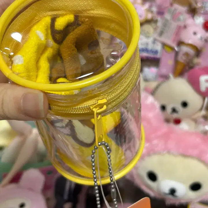[BUNJANG] Rilakkuma Plush Pouch &amp; Handkerchief Set / 리락쿠마 인형 파우치 손수건