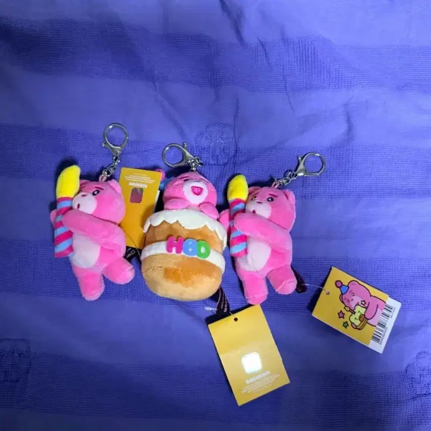 [BUNJANG] Baby Pink Gummy Bear Charm Set (3 Pieces) / 베이비 핑크 곰돌이 키링 3개 세트  젤리곰키링