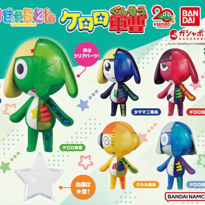 [BUNJANG] Keroro Soldier Skeleton Figure Giroro Gacha / 개구리 중사 케로로 스켈레톤 피규어 기로로 가챠