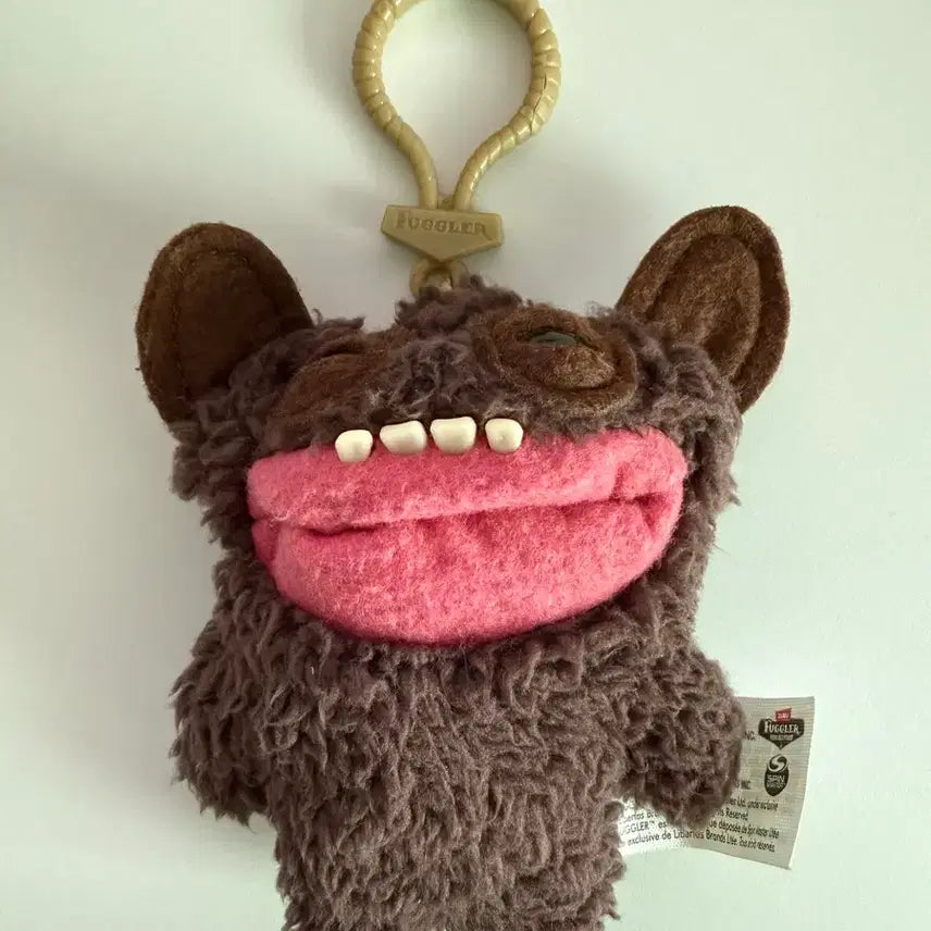 [BUNJANG] Fuggle Green Green &amp; Brown Furry Plush Keychain / Fuggle 퍼글러 키링 그린그린 브라운