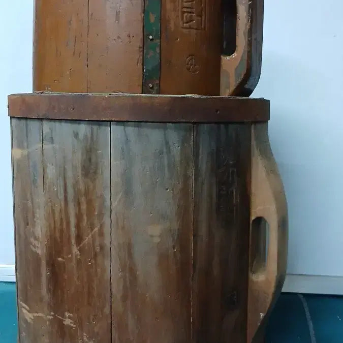 [BUNJANG] Vintage Korean Wooden Buckets (10L, 20L) - Bundle Set / 옛날말되(10리터,20리터)2점일괄