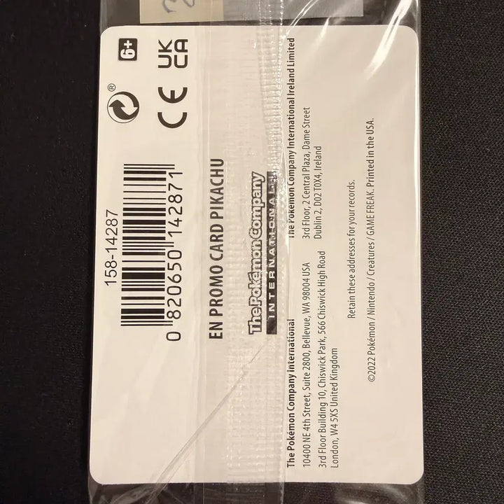 [BUNJANG] 2022 Pokemon North American GO Promo Pikachu Holo-03 Sealed / [등급용/미개봉] 2022 포켓몬 북미판 GO 프로모 피카츄 홀로-03