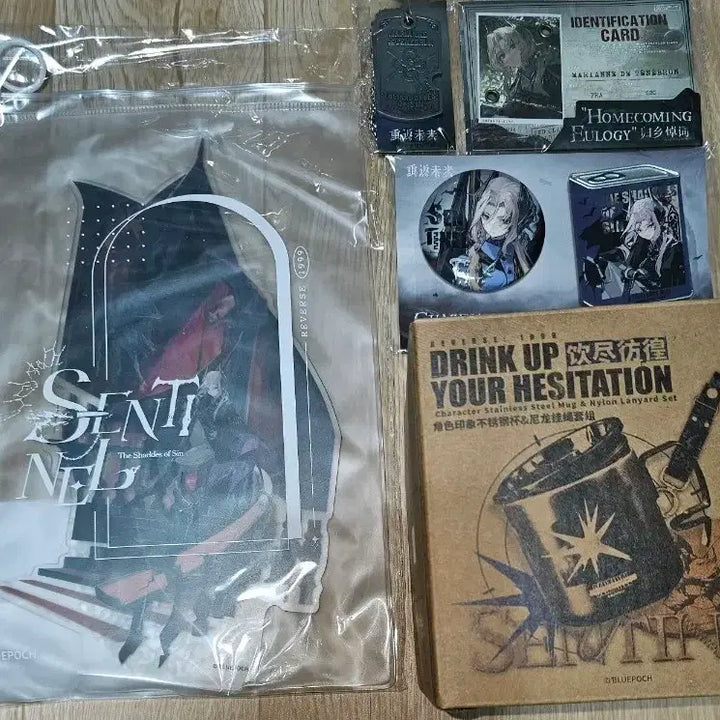 [BUNJANG] Reverse 1999 Sentinel Bundle Set - Acrylic Stand, Dog Tag, Badges, Mug, Skin Badge / 리버스1999 센티널 굿즈 일괄 판매+스킨뱃지