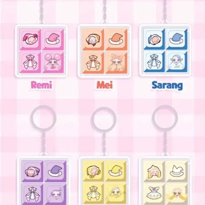 [BUNJANG] Magical Doremi Lotte Cinema Keycap Keyring &amp; Acrylic Stand Set / (이번주까지만)꼬마마법사 레미 롯데시네마 키캡키링 아크릴 스탠드 세트