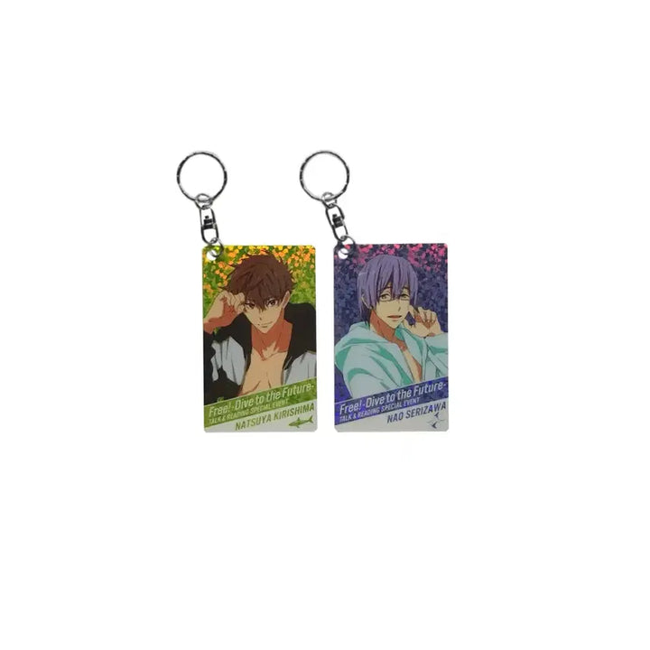[BUNJANG] Free! Kirishima Natsuya &amp; Serizawa Nao DF Lamé Keyring / 프리! free! 키리시마 나츠야 DF 라메키 키링