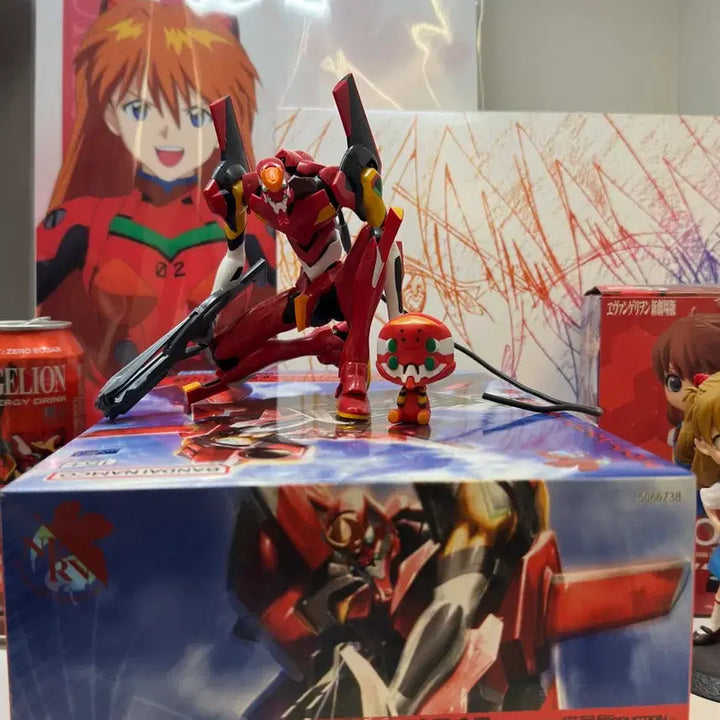 [BUNJANG] Evangelion Asuka &amp; Unit-02 Merchandise Set (Includes LP) / 아스카+2호기  굿즈세트(lp포함)