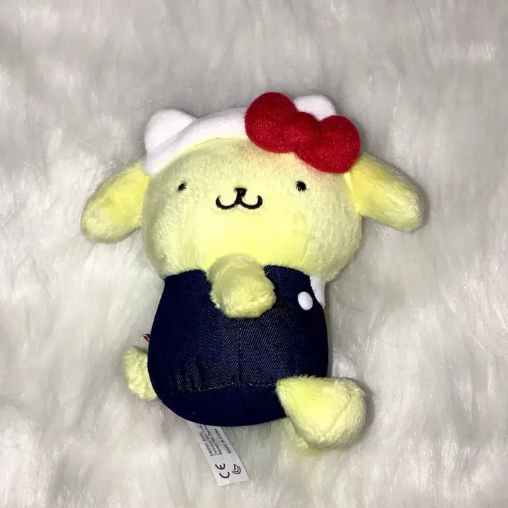[BUNJANG] Sanrio 50th Anniversary Hello Kitty &amp; Pompompurin Keyring Plush Set / 키티 50주년 기념 키티 폼폼푸린 키링 인형