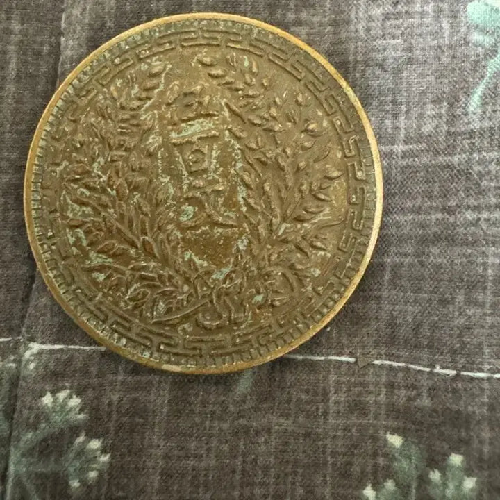 [BUNJANG] Republic of China Era Grain Pattern Copper Coin / 민국 시대 곡식 무늬 고동전 자연 묵은 피막 소장품
