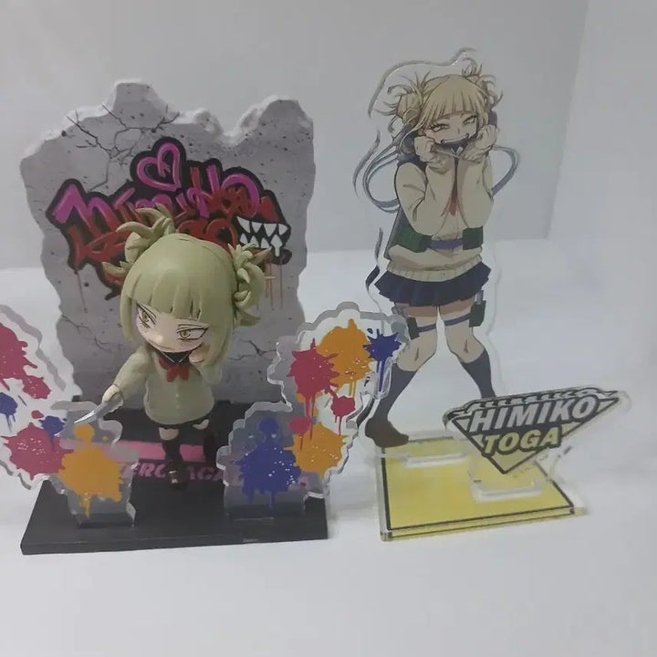 [BUNJANG] My Hero Academia Himiko Toga Glitter Figure &amp; Wall Art Bundle Set / 나히아 토가 히미코 월아트, 토가 글리터 피규어 일괄