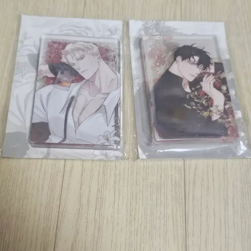 [BUNJANG] Rose and Champagne Sealed Water Glitter Acrylic Bundle Set / 장미와 샴페인 미개봉 워터글리터 아크릴 일괄