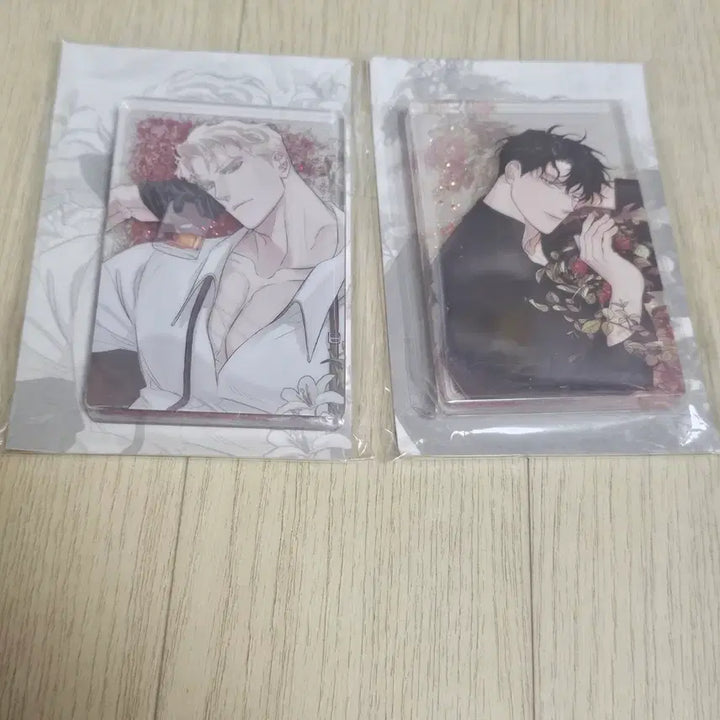 [BUNJANG] Rose and Champagne Sealed Water Glitter Acrylic Bundle Set / 장미와 샴페인 미개봉 워터글리터 아크릴 일괄