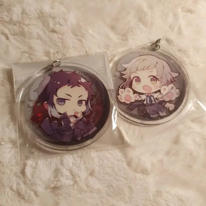 [BUNJANG] Bungo Stray Dogs Acrylic Keychain Set Ryunosuke Akutagawa Atsushi Nakajima / 문스독 아크릴 키링 2개 세트 아쿠타가와 아츠시