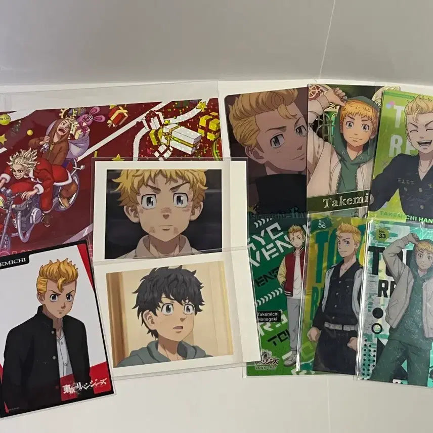 [BUNJANG] Tokyo Revengers Takemichi Goods Bundle Set (Can Badges, Acrylic, Paper Goods, Plush) / 도쿄 리벤저스 타케미치 굿즈 일괄판매