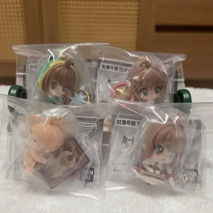 [BUNJANG] Cardcaptor Sakura Item Mascot Twin Charm Gacha Keyring Full Set / 카드캡터체리 사쿠라 아이템 마스코트 트윈참 가챠 키링 4종 풀세트