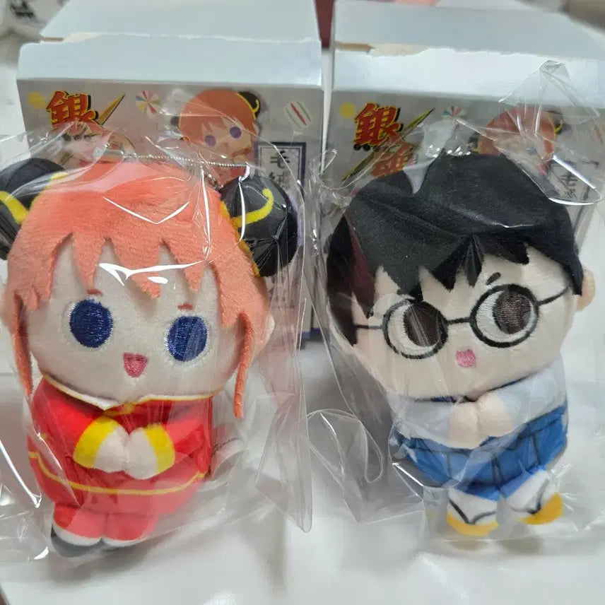 [BUNJANG] Gintama Kagura &amp; Shinpachi "Two Hands Folded" Plush Set / (일괄) 은혼 고고굿즈 카구라 신파치 누이 / 중국 상하이 두손모아 인형