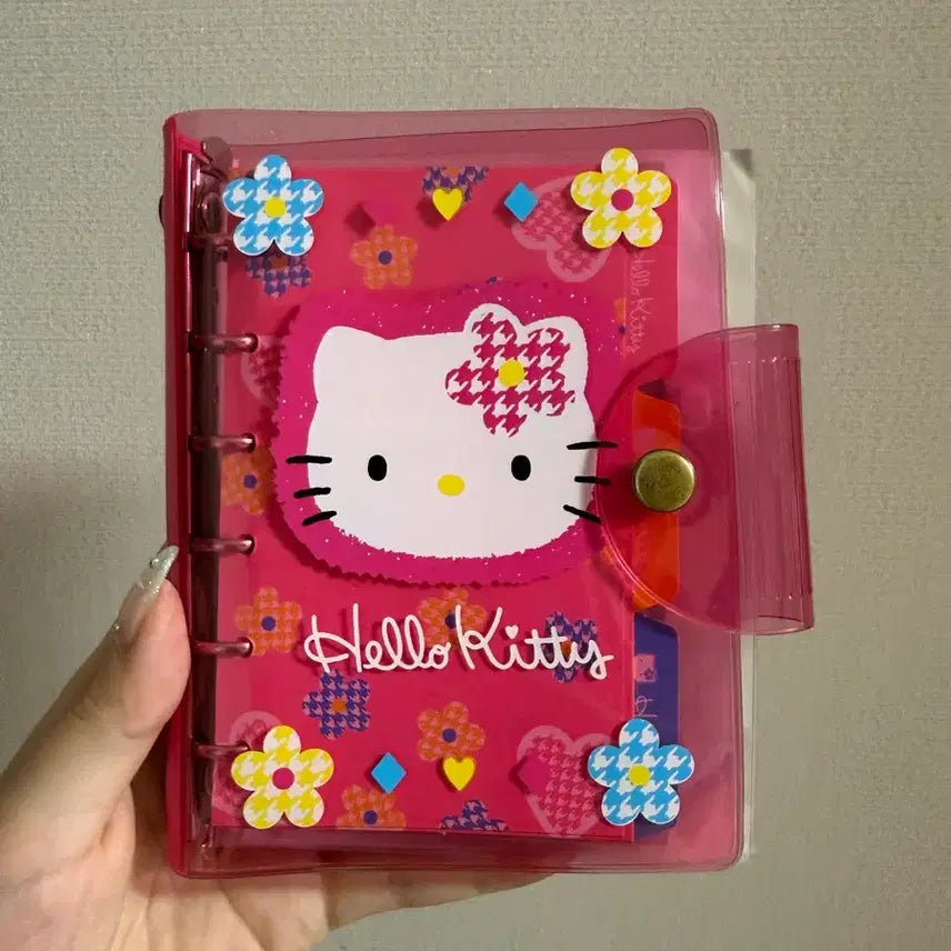 [BUNJANG] Sanrio Hello Kitty Kaohana Binder Diary / 최저가 고전 키티 카오하나 바인더 수첩 6공 다이어리
