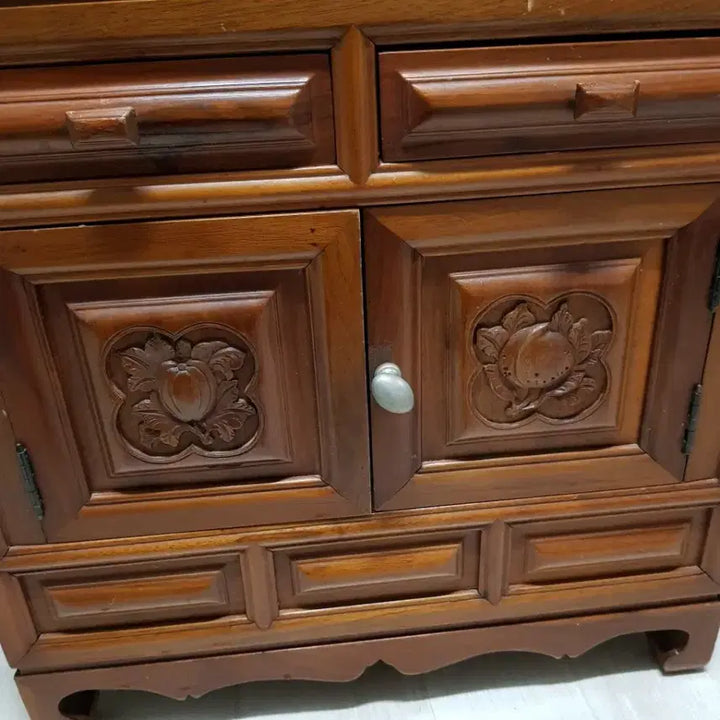 [BUNJANG] Vintage Solid Wood Four-Sided Table / 빈티지원목사방탁 고가구