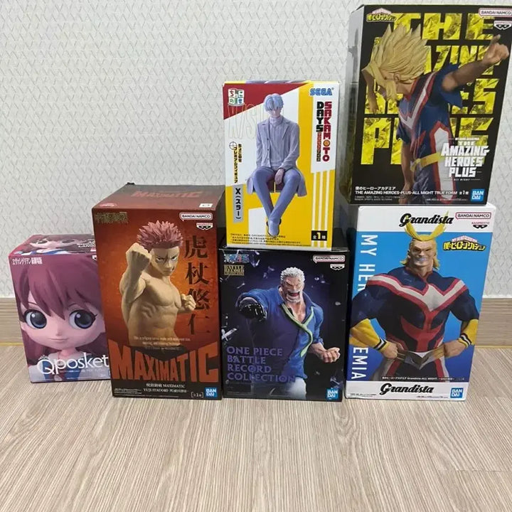[BUNJANG] Banpresto Official Anime Character Figures Bundle Set (Yuji, Sakamoto, Jinbe, All Might, Kurono) / 반프레스토 피규어 일괄 (, 사카모토, 이타도리,, 올마이트)