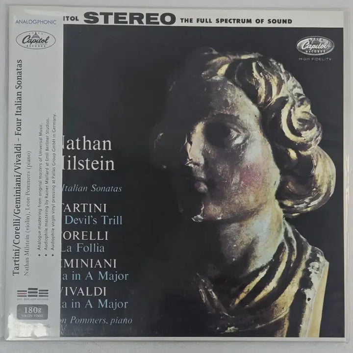 [BUNJANG] Nathan Milstein Four Italian Sonatas 180g Audiophile LP / Milstein-Four Italian Sonatas LP (리이슈)