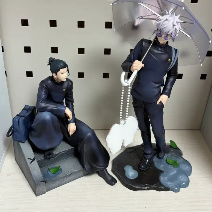 [BUNJANG] Megahouse Jujutsu Kaisen Gojo Satoru &amp; Geto Suguru 1/7 Scale Umbrella Figure / 주술회전 고죠 게토 메가하우스  1/7 스케일 우산 피규어