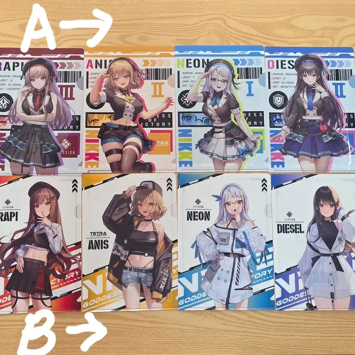 [BUNJANG] Nier: Automata FamilyMart Collaboration Acrylic Stand &amp; A5 Clear File Set / 니케 초창기 첫콜라보 일본패밀리마트 아크릴스탠드+A5클리어파일