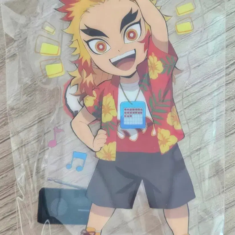 [BUNJANG] Demon Slayer Kyojuro Rengoku Summer Vacation Acrylic Stand (Opened) / 귀멸의칼날 귀칼 렌고쿠 쿄쥬로 여름방학 여름 아크릴스탠드 개봉