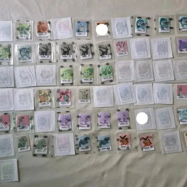 [BUNJANG] Pokemon Nacho Stickers 61 pcs Bundle Set / 포켓몬 나쵸 스티커 59장 일괄급처