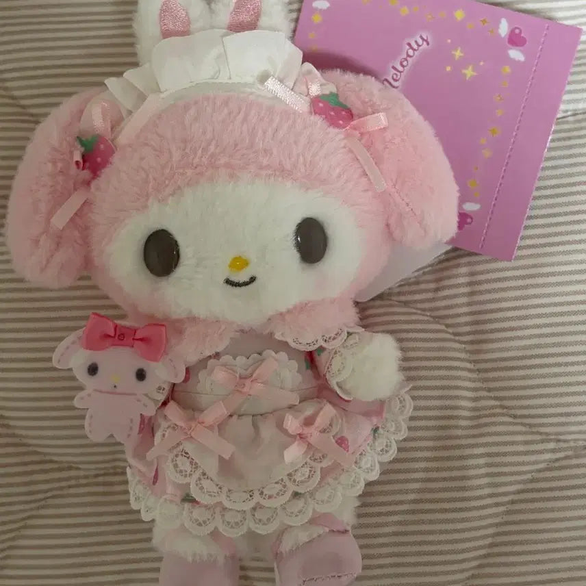 [BUNJANG] Sanrio My Melody Strawberry Series Mascot Plush New / 산리오 정품 마이멜로디 캐릭터 대상시리즈 마스코트 새상품