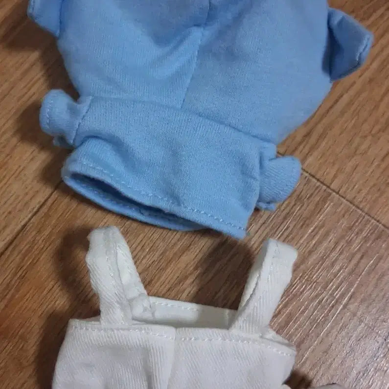 [BUNJANG] 10cm Doll Clothes Shark Overalls / 10cm 인형옷 상어 후드 멜빵 바지
